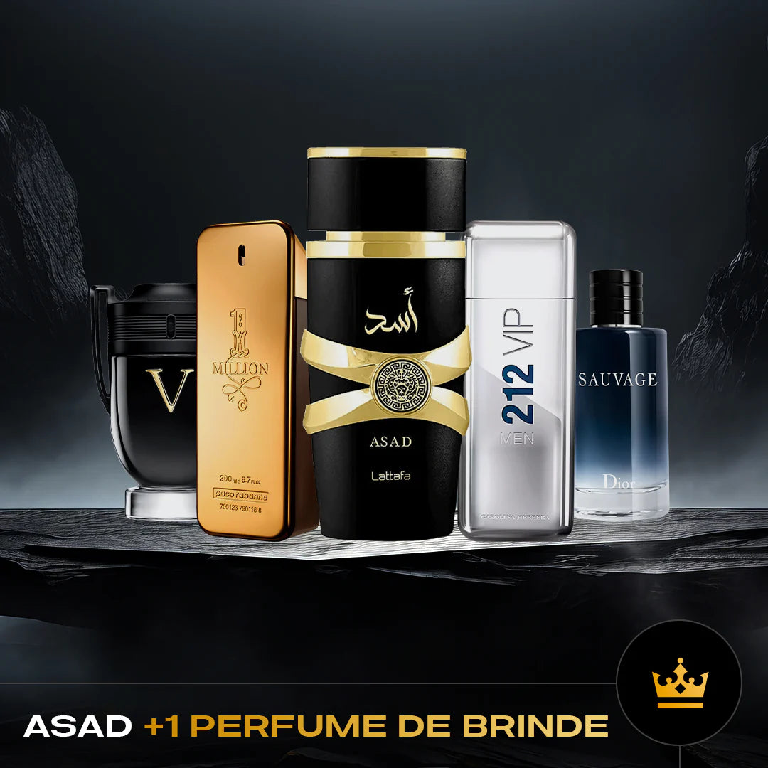 Lattafa Asad 100ml + 1 Perfume de Brinde (Somente Hoje!)